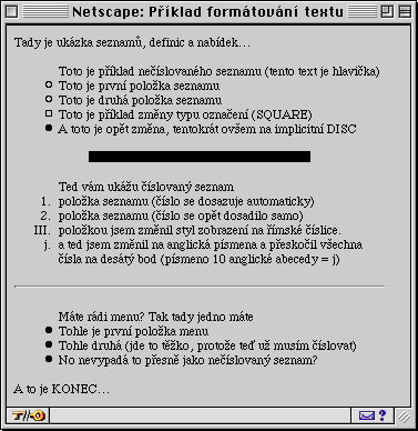 P��klad pou�it� v��t� a seznam�