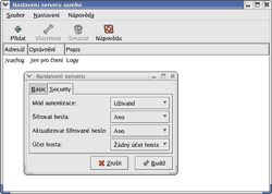 ScreenShot Samba Configuration Tool